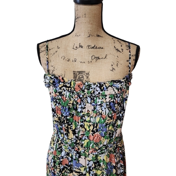 Parker Floral Sleeveless Side Zip Fully Lined Midi Dress - Large - Picture 5 of 9